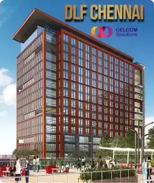 A red and white building with a clock tower.